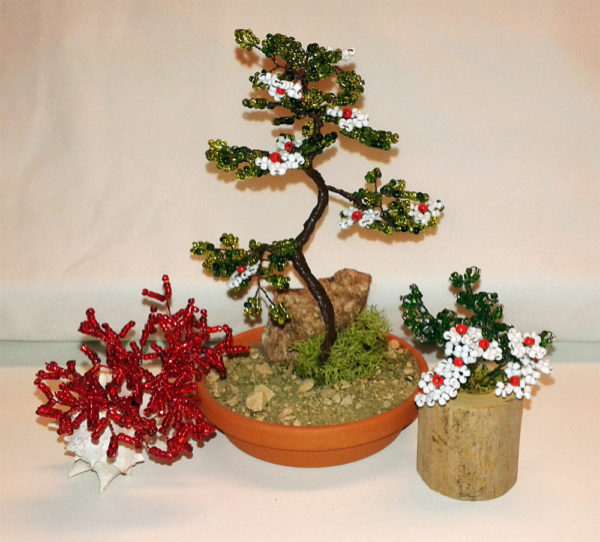 composizione mista bonsai di perline (A)