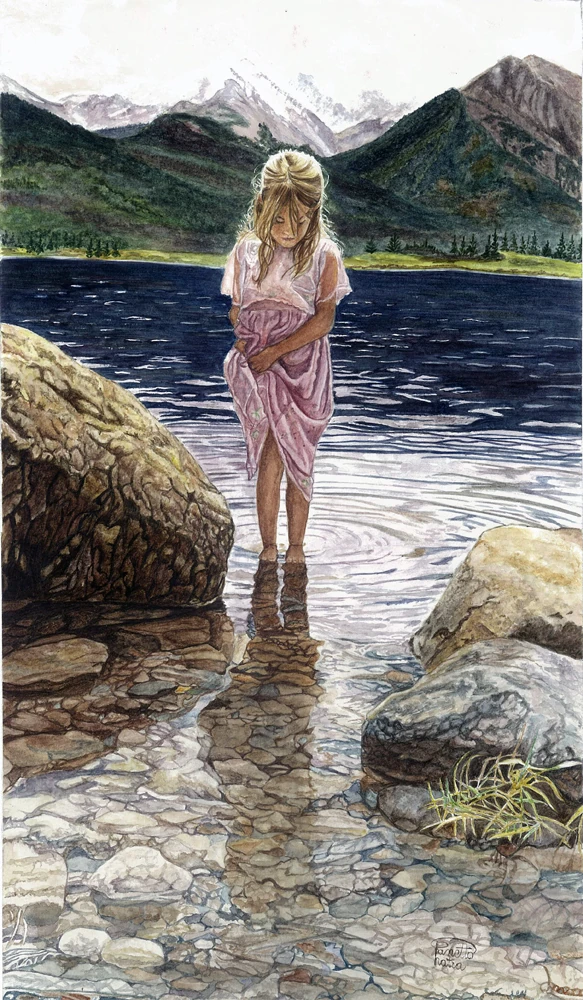Bambina al lago (omaggio a Steve Hanks)