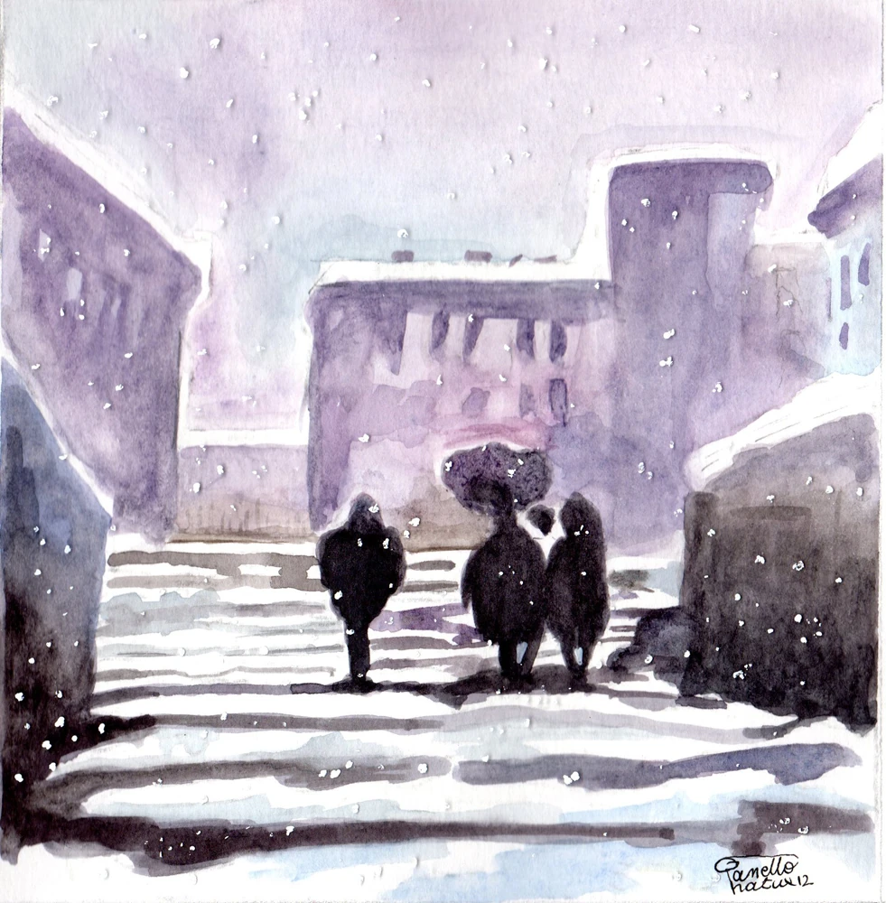 passeggiata sotto la neve (copia d’autore)